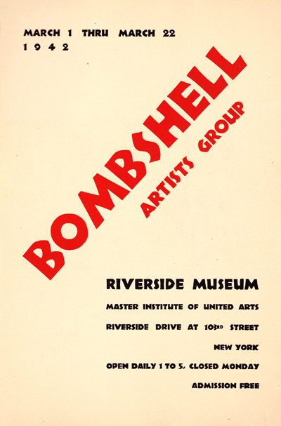 1942 Bombshell Artists Group Exhibt Catalogue Riverside Art Museum